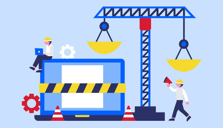 scheduled website maintenance illustration