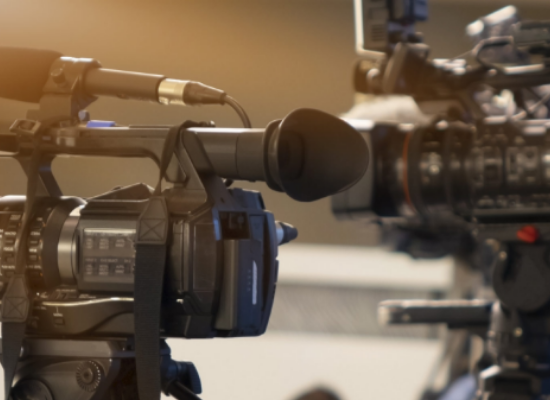 News media cameras