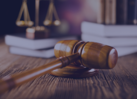 Gavel on desk