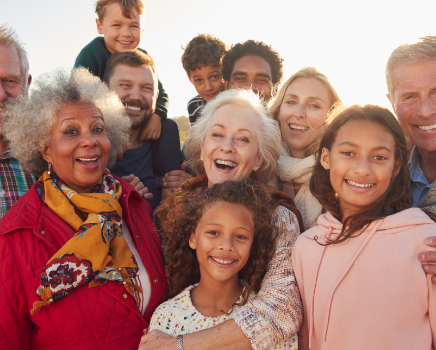 Group diverse people smiling