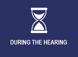 during the hearing