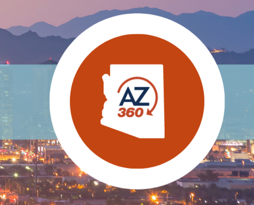 AZ360 logo on Arizona landscape AZ360 logo on Arizona landscape