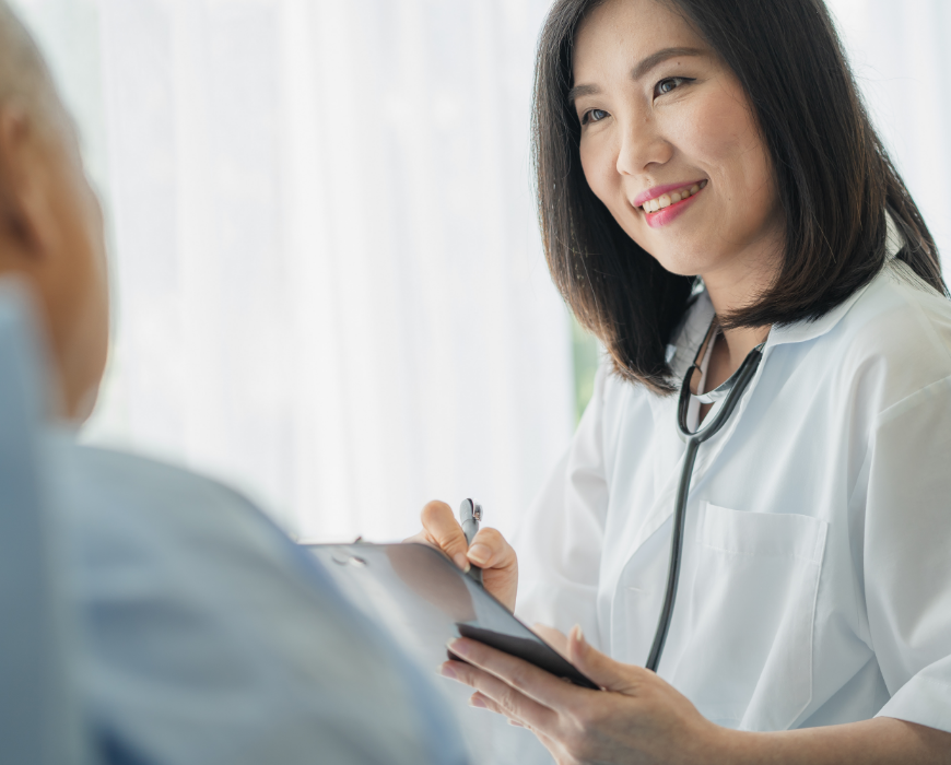 female doctor with patient