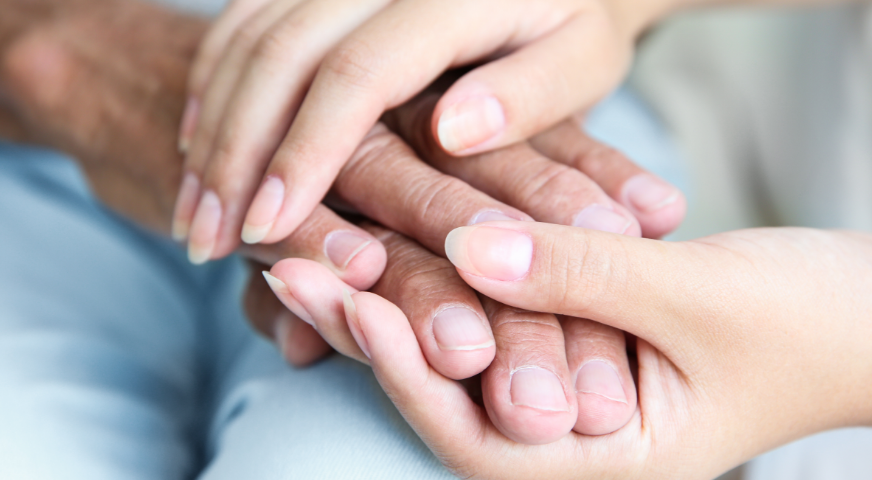 holding hands