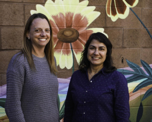 Two smiling women Two smiling women