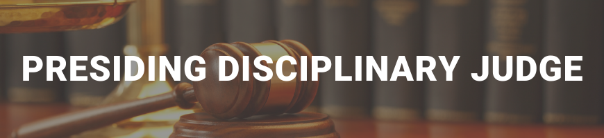 Presiding Disciplinary Judge site banner